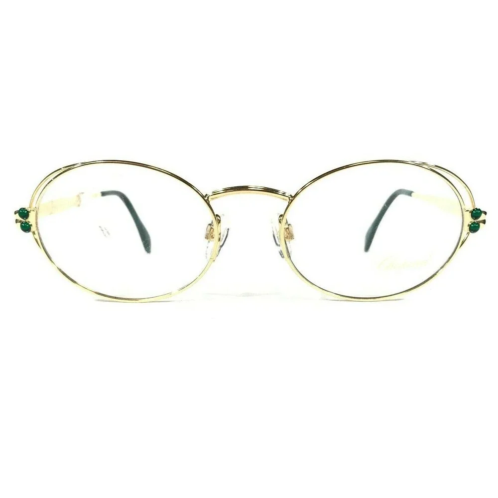Chopard Eyeglasses Frames M C013 /24 V6053 23KT Gold Plated Green 52-18-135